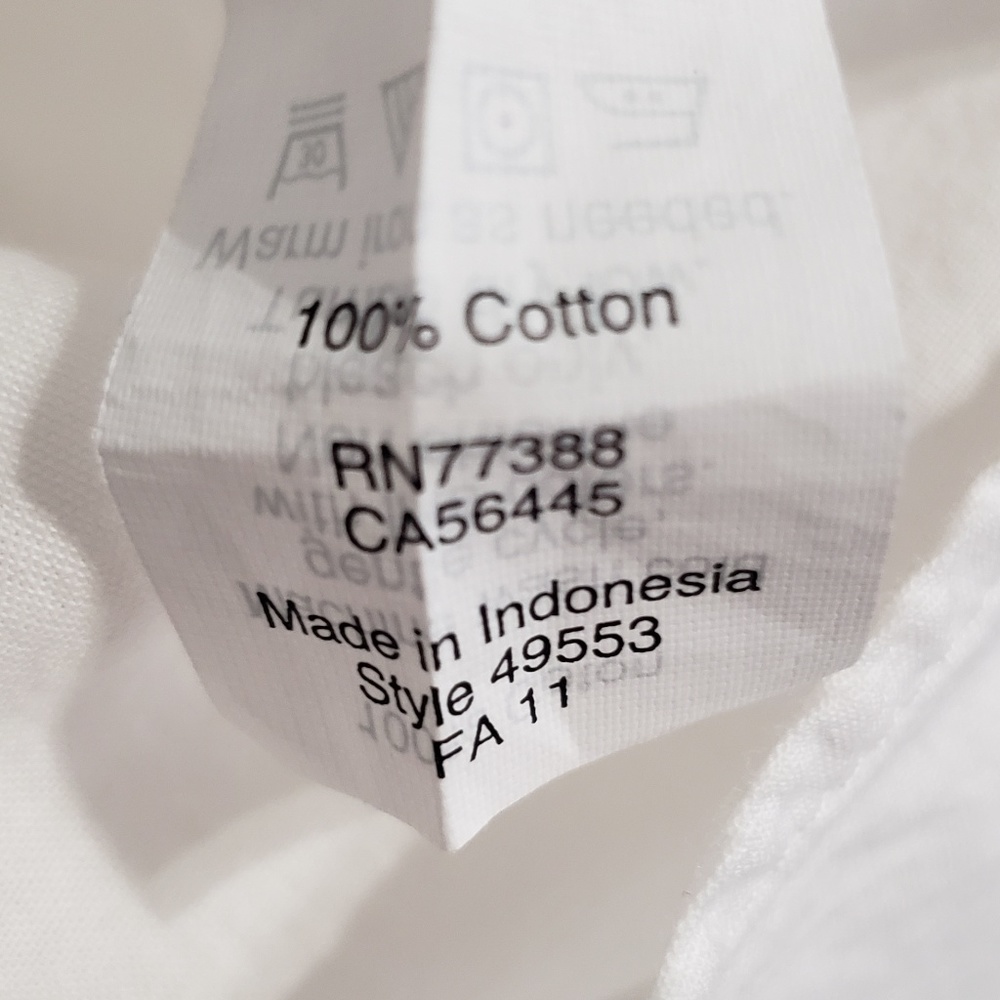 J. Crew Button Down Ruffle Bib Top - Picture 6 of 8